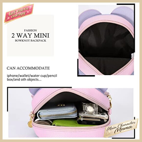 Polka Dot Mini Backpack Convertible Shoulder Bag Cute Y2K Chic Daypack main image 4